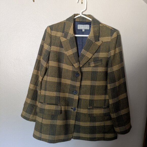 Daniel Rainn | Anthropologie Yellow Plaid Jacket - Picture 1 of 5